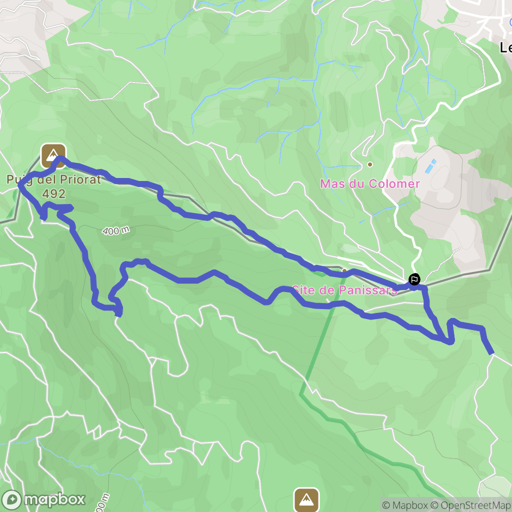 Le Perthus : carte du parcours de randonnée - France