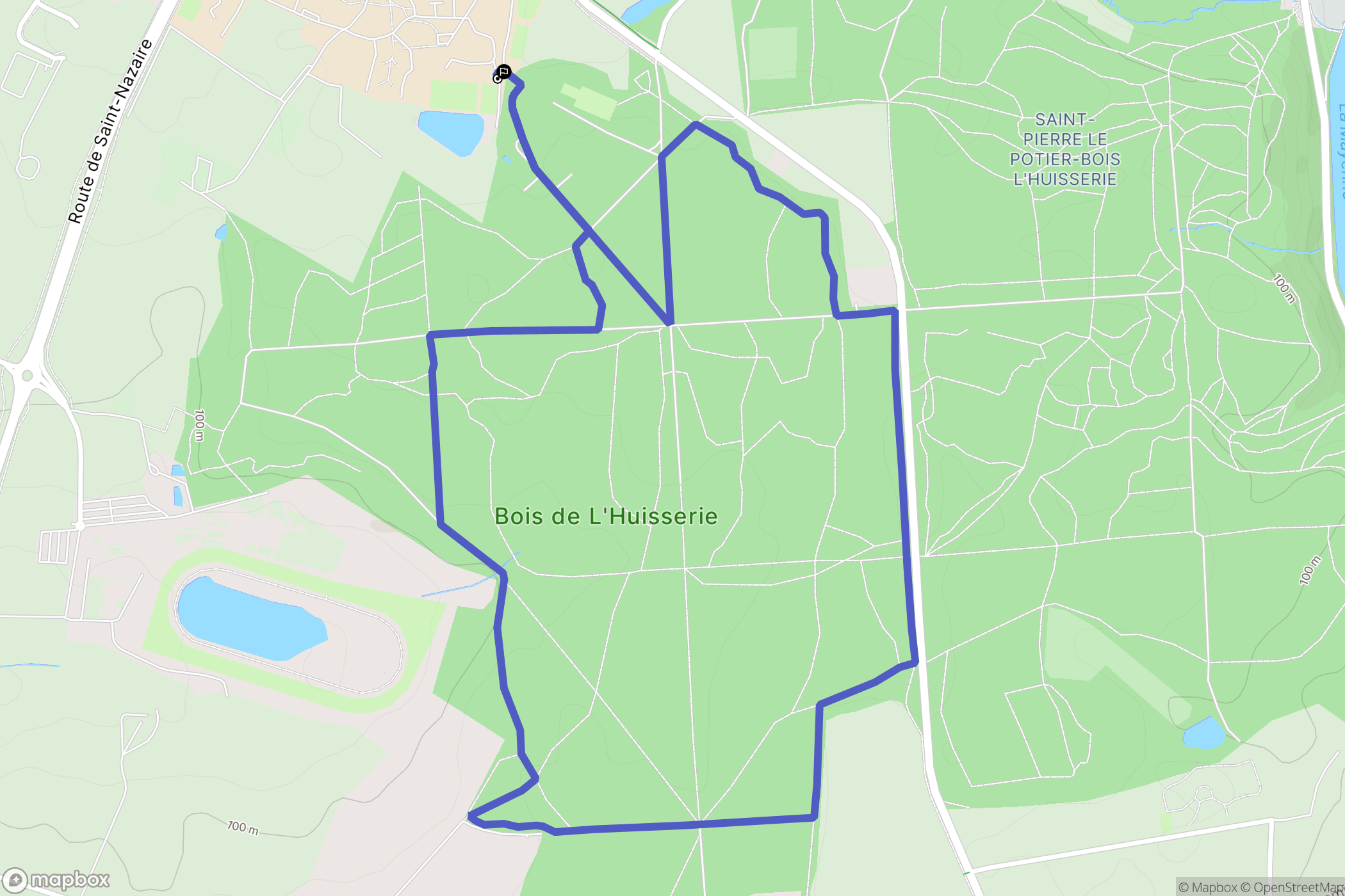 Laval : carte du parcours de randonnée - France