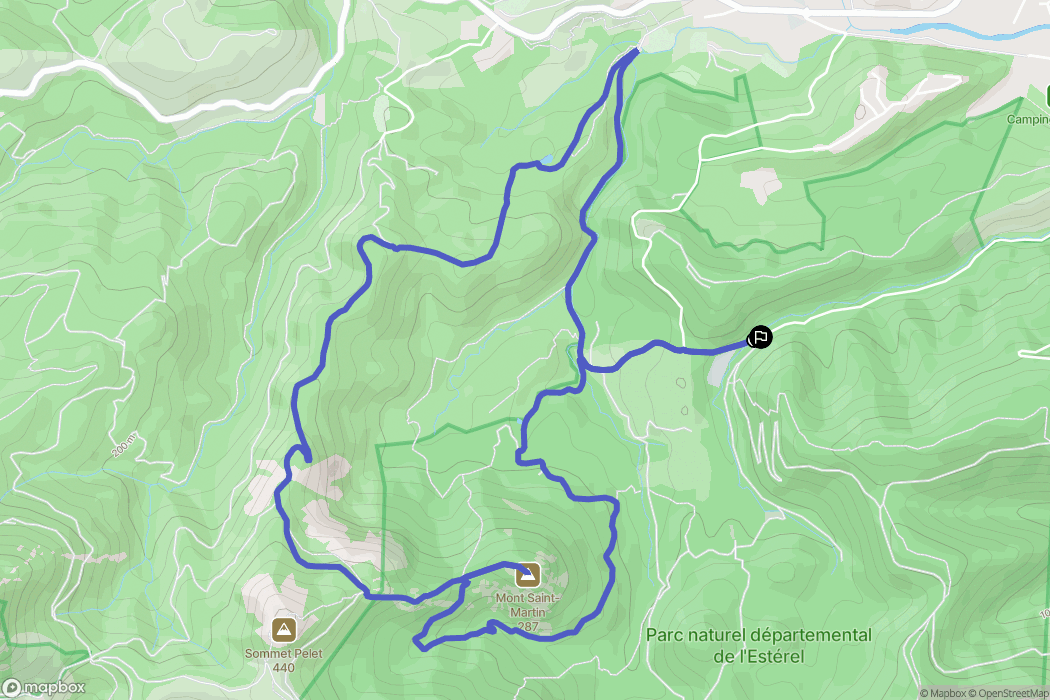 Théoule-sur-Mer : carte du parcours de randonnée - France