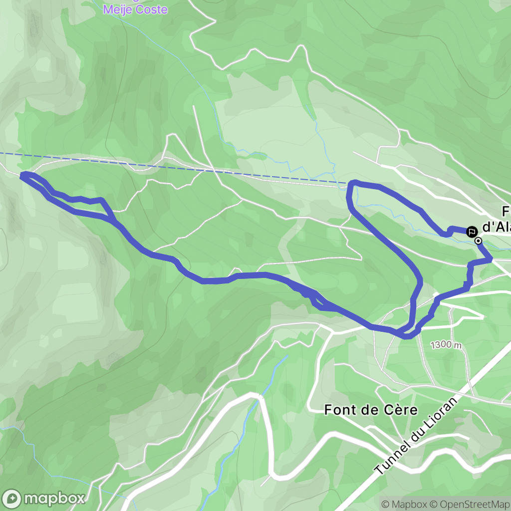 Laveissière : carte du parcours de randonnée - France