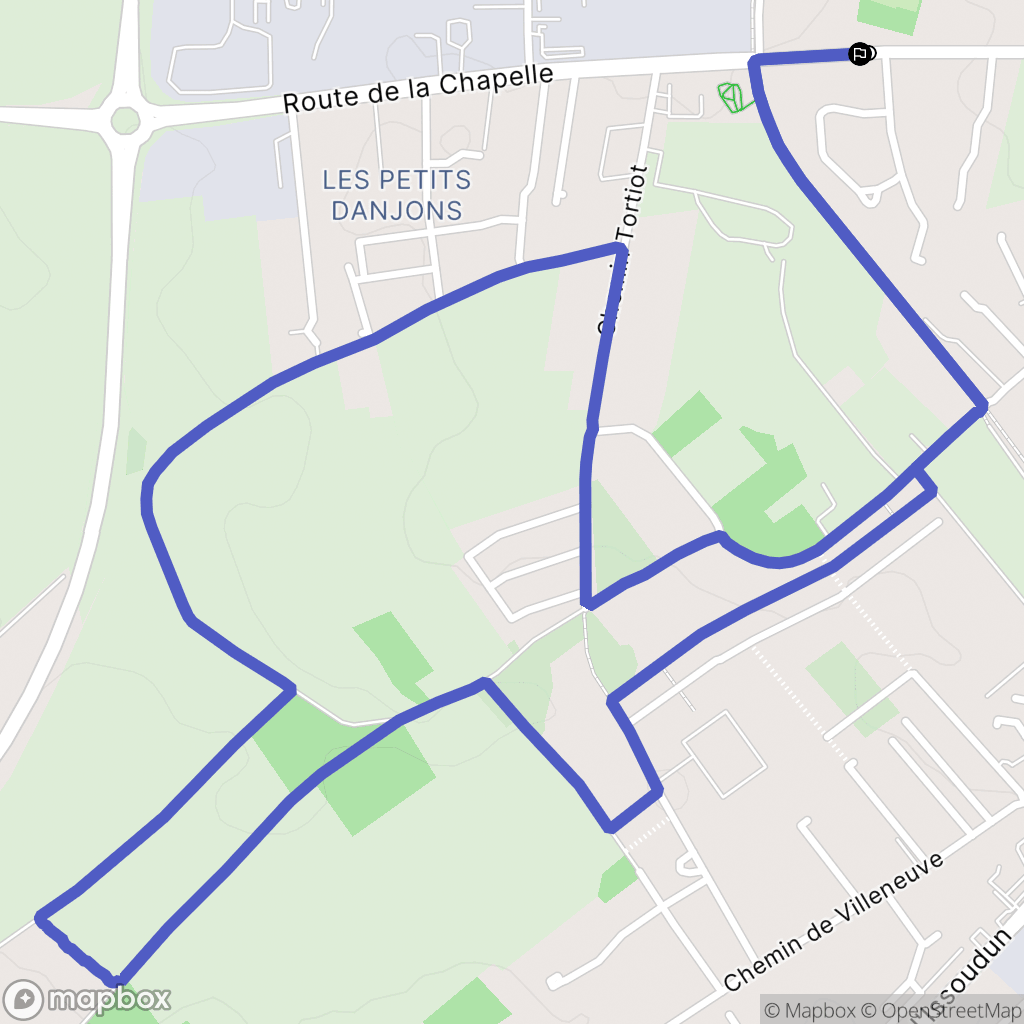 Bourges : carte du parcours de randonnée - France
