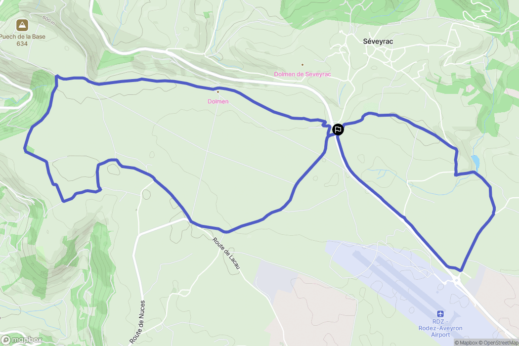 Salles-la-Source : carte du parcours de randonnée - France