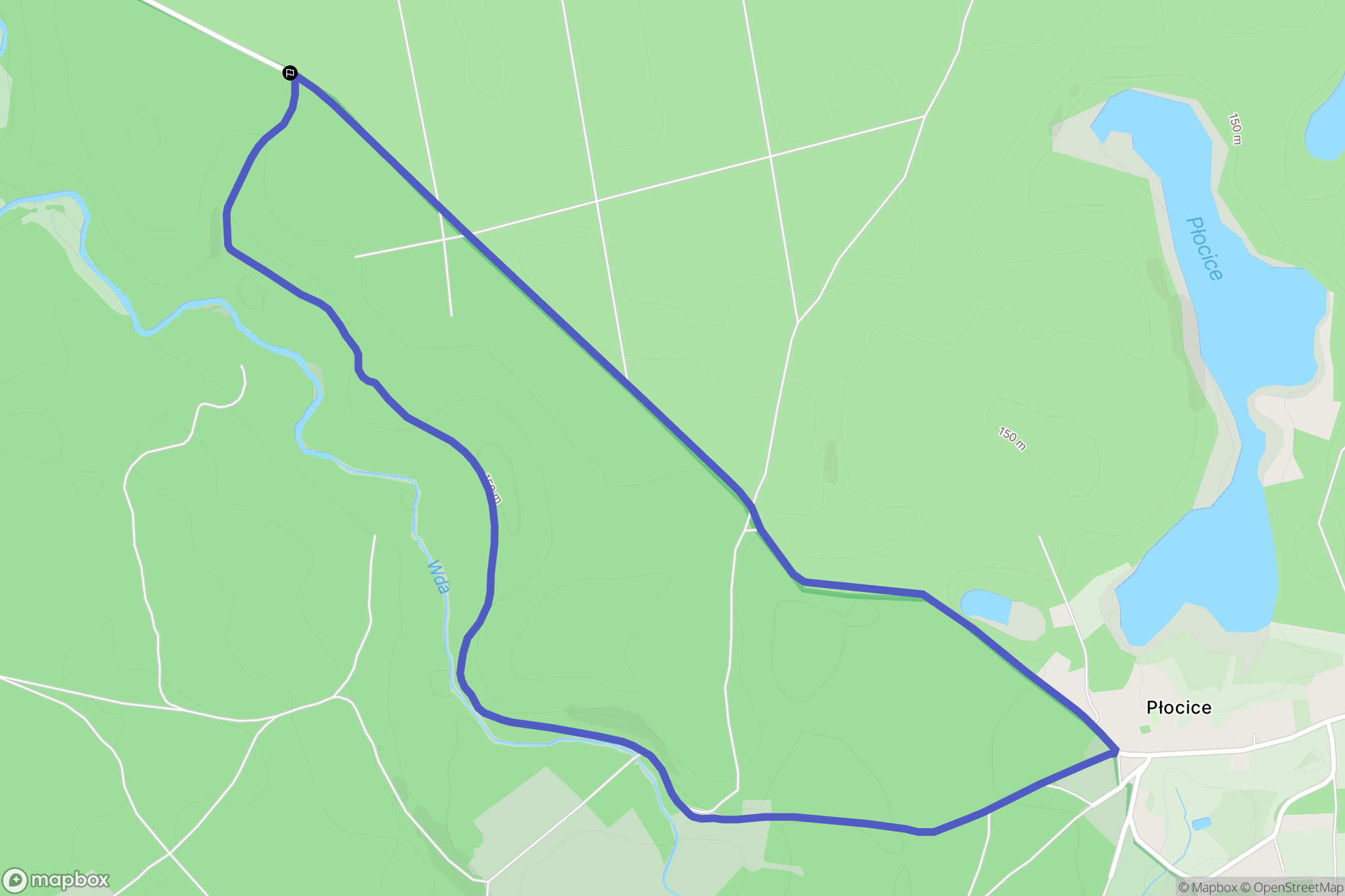 Krugliniec: mapa trasy - Poland