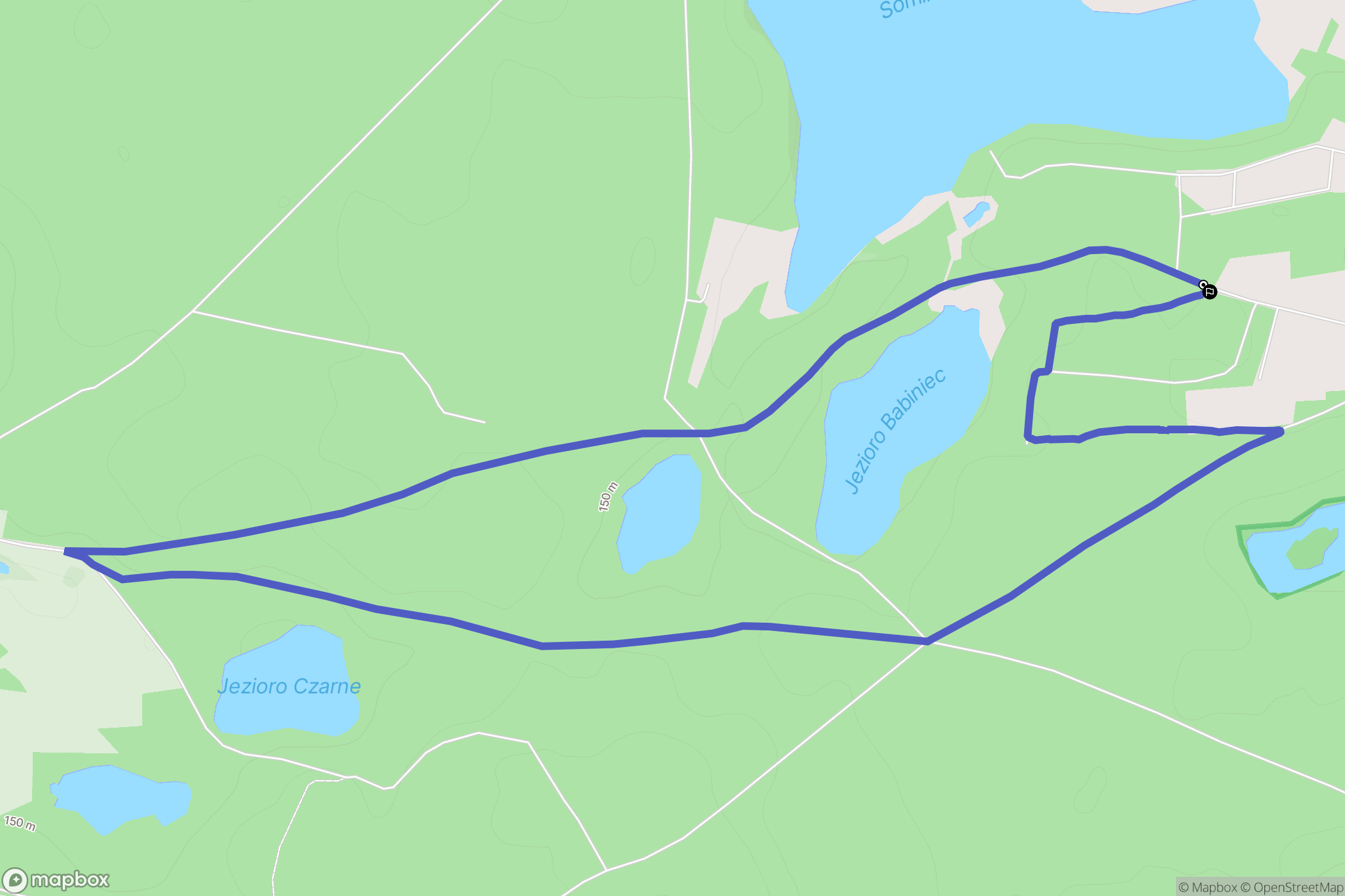Grzybowo: mapa trasy - Poland