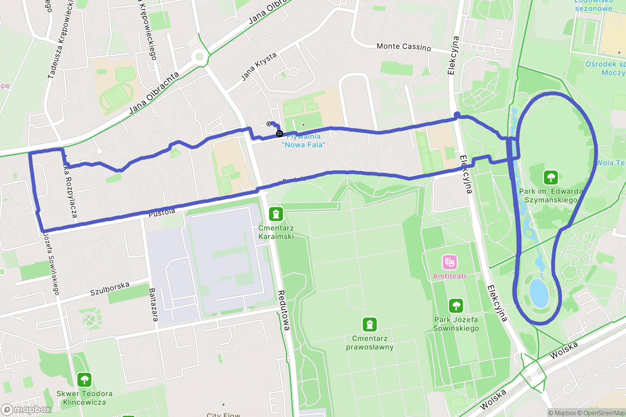 Warszawa: mapa trasy - Poland