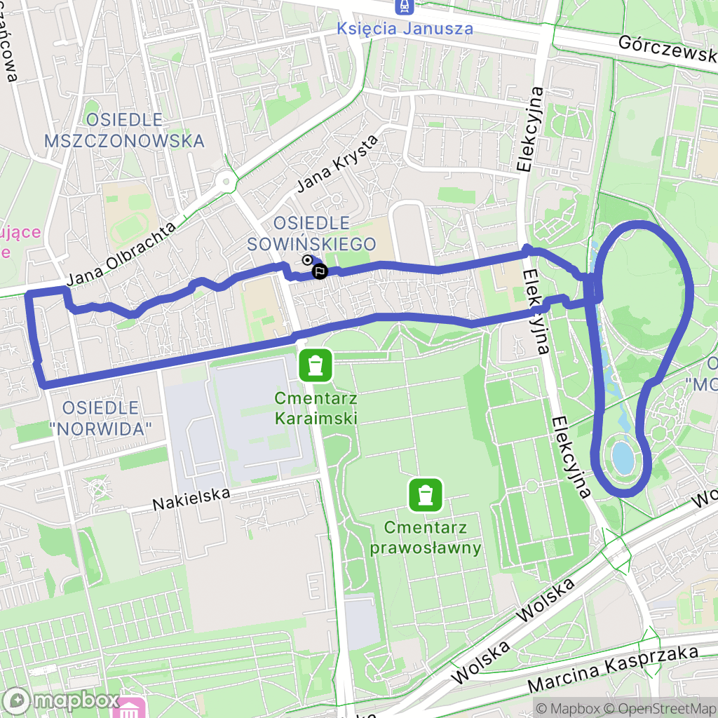 Warszawa: mapa trasy - Poland