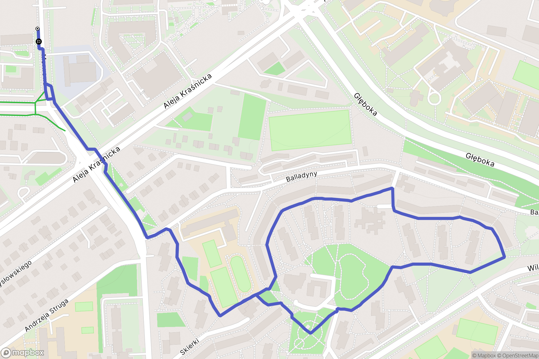 Lublin: mapa trasy - Poland