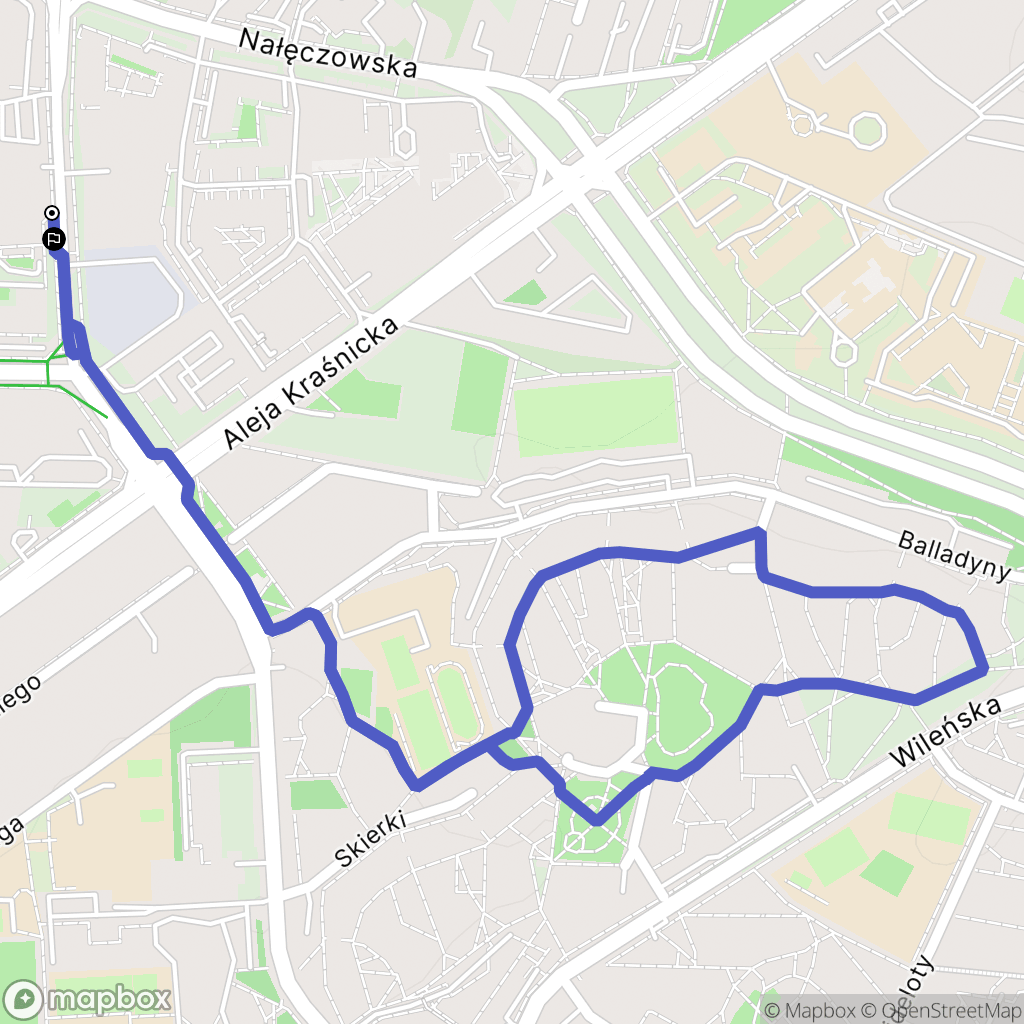 Lublin: mapa trasy - Poland