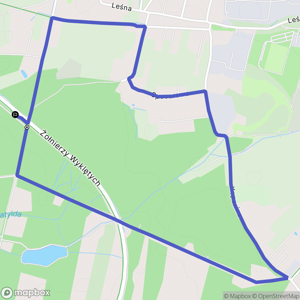 Chrzanów: mapa trasy - Poland