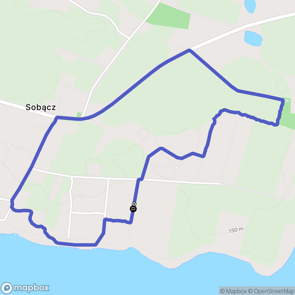 Sobącz: mapa trasy - Poland