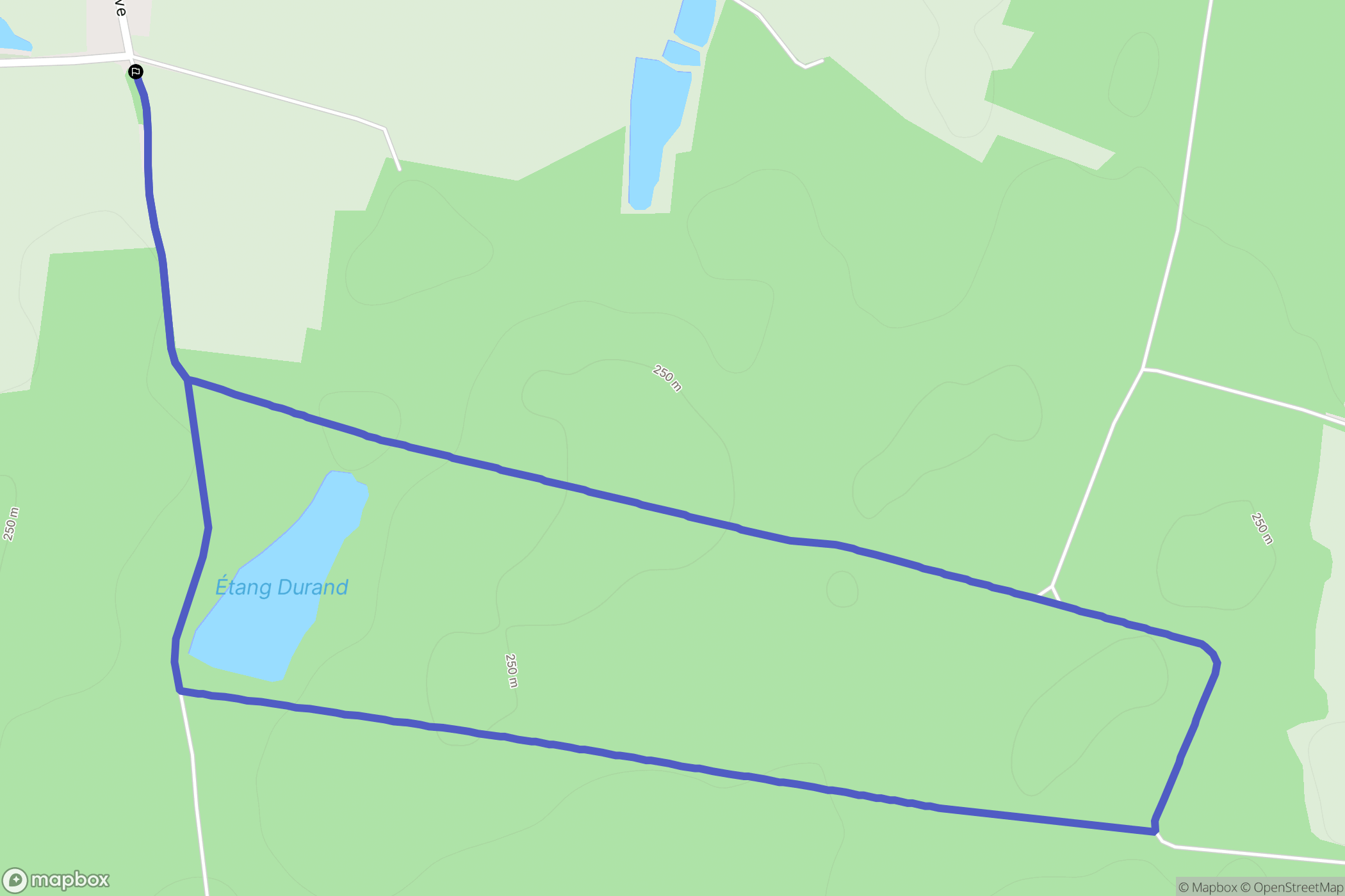 Souvans : carte du parcours de randonnée - France