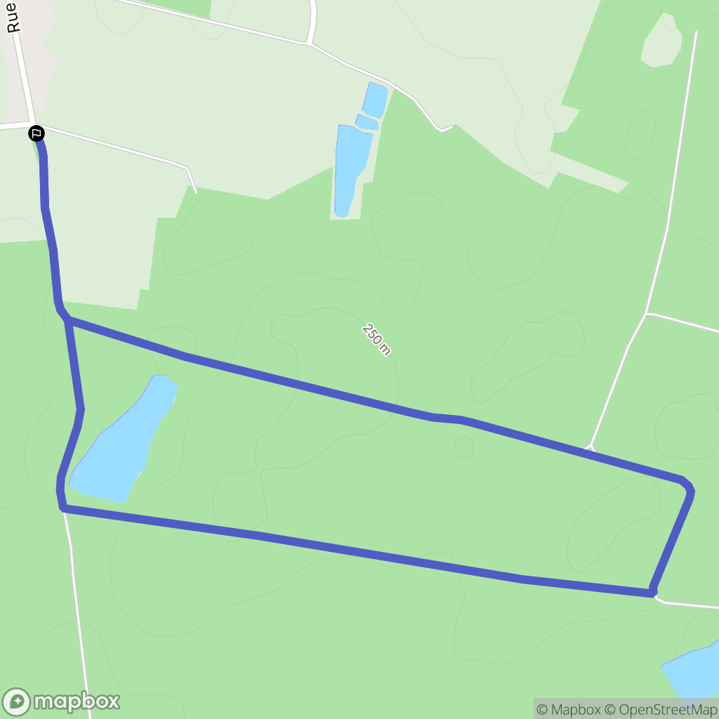 Souvans : carte du parcours de randonnée - France