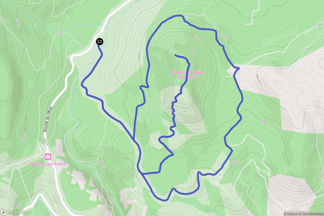 Bagnols-en-Forêt : carte du parcours de randonnée - France
