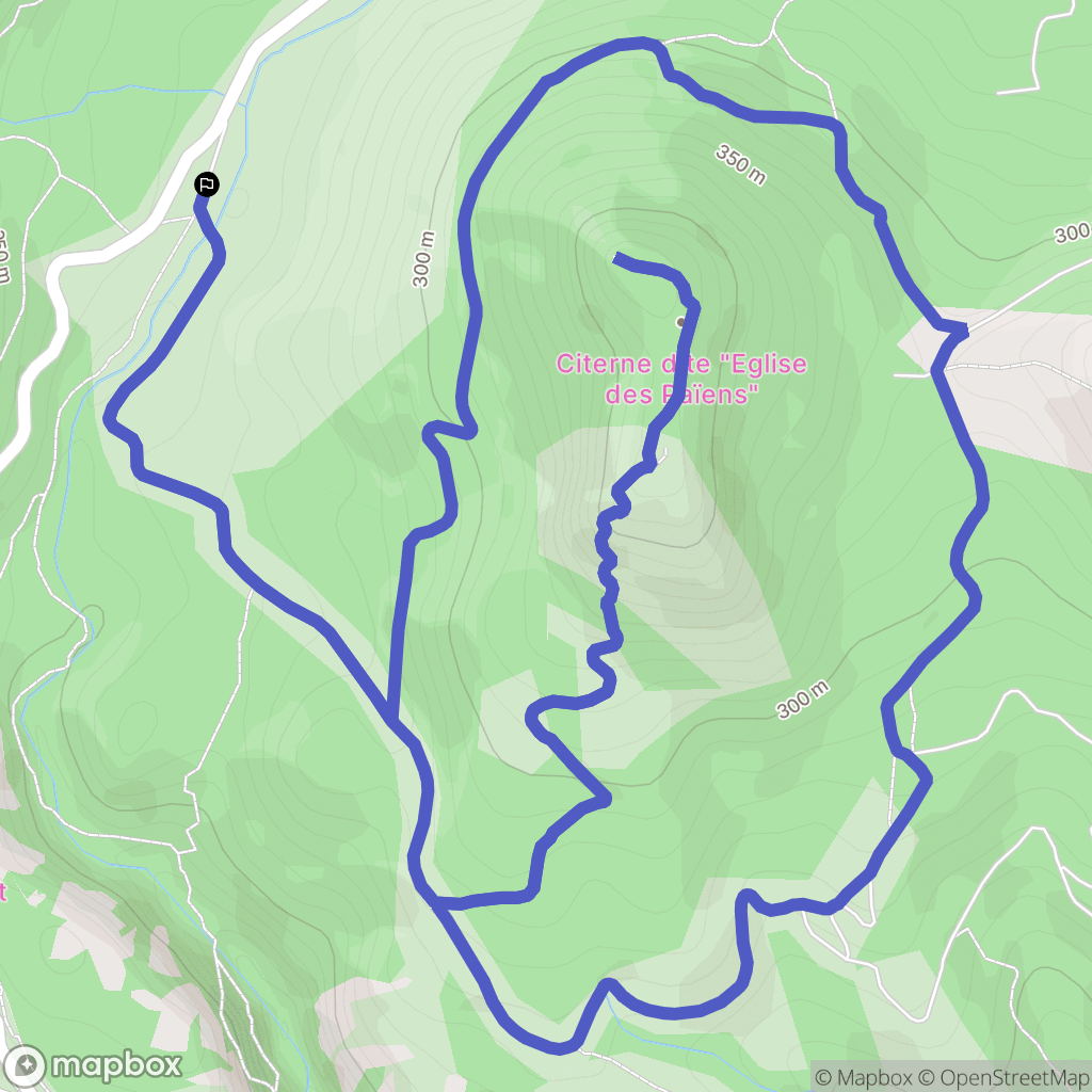 Bagnols-en-Forêt : carte du parcours de randonnée - France