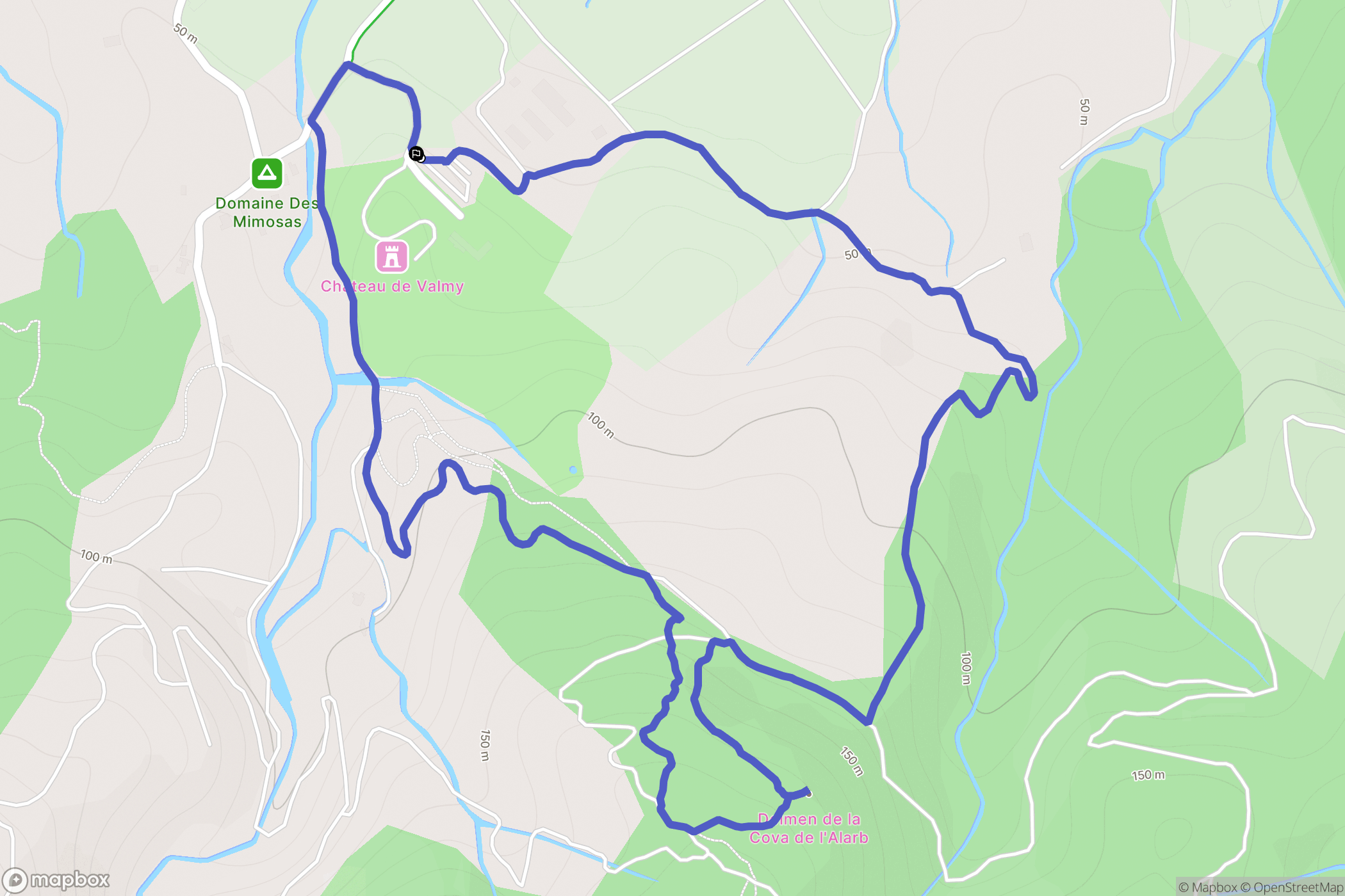 Argelès-sur-Mer : carte du parcours de randonnée - France