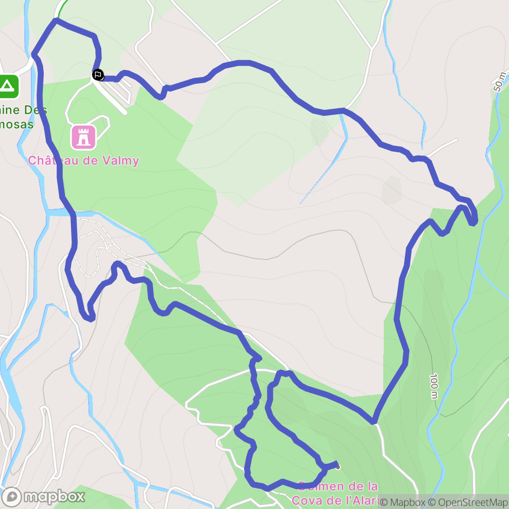 Argelès-sur-Mer : carte du parcours de randonnée - France