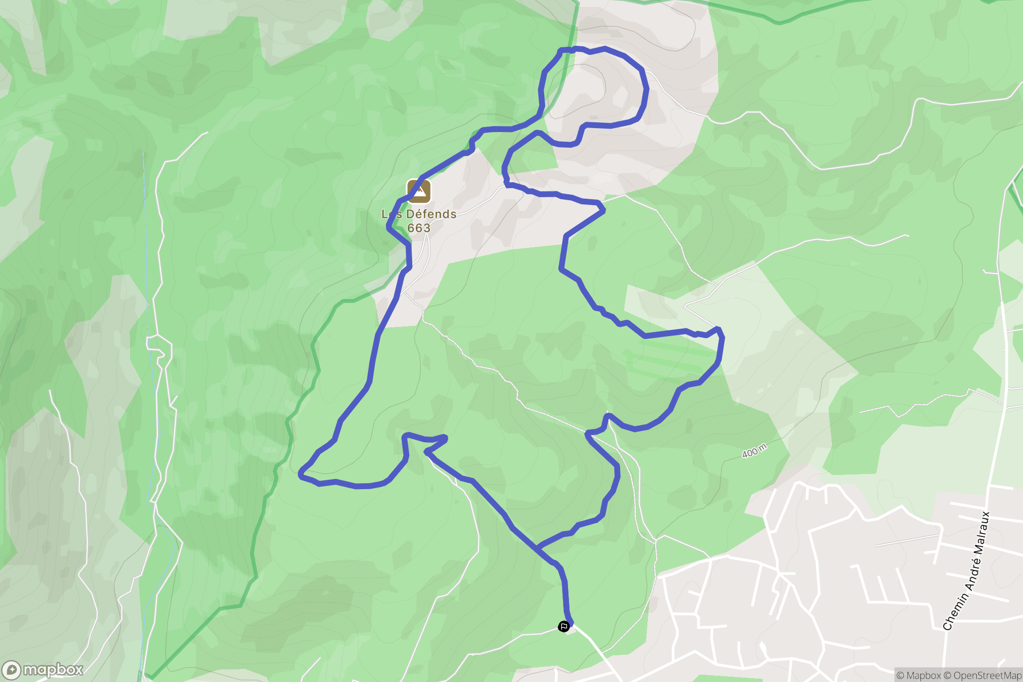 Garéoult : carte du parcours de randonnée - France