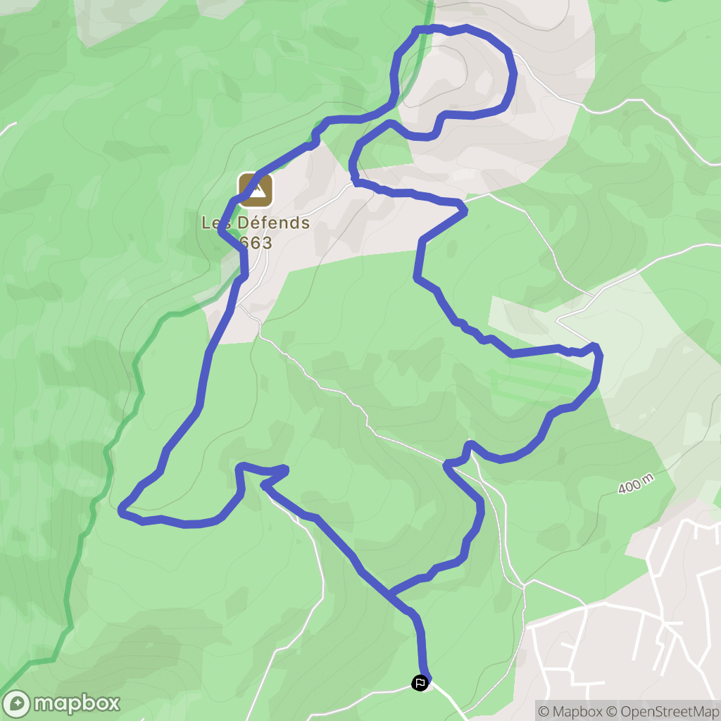 Garéoult : carte du parcours de randonnée - France