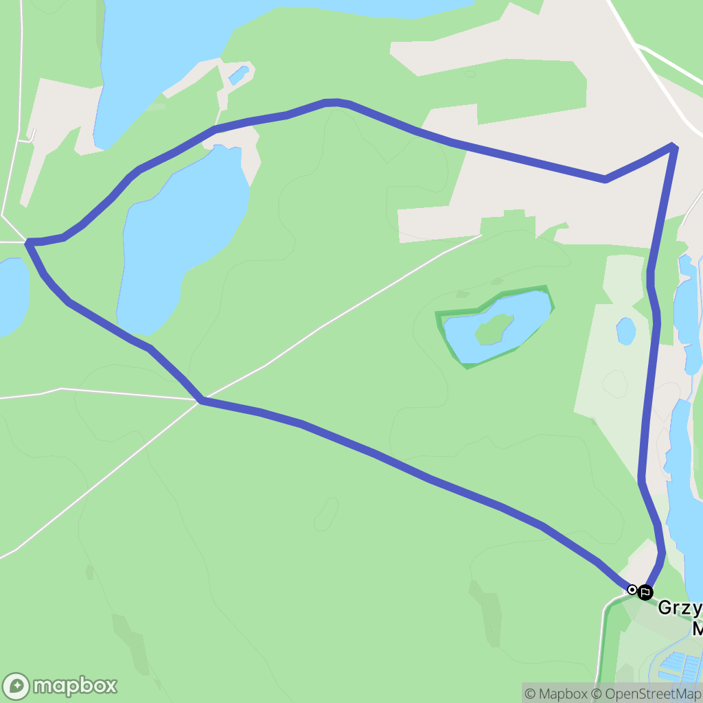 Grzybowski Młyn: mapa trasy - Poland