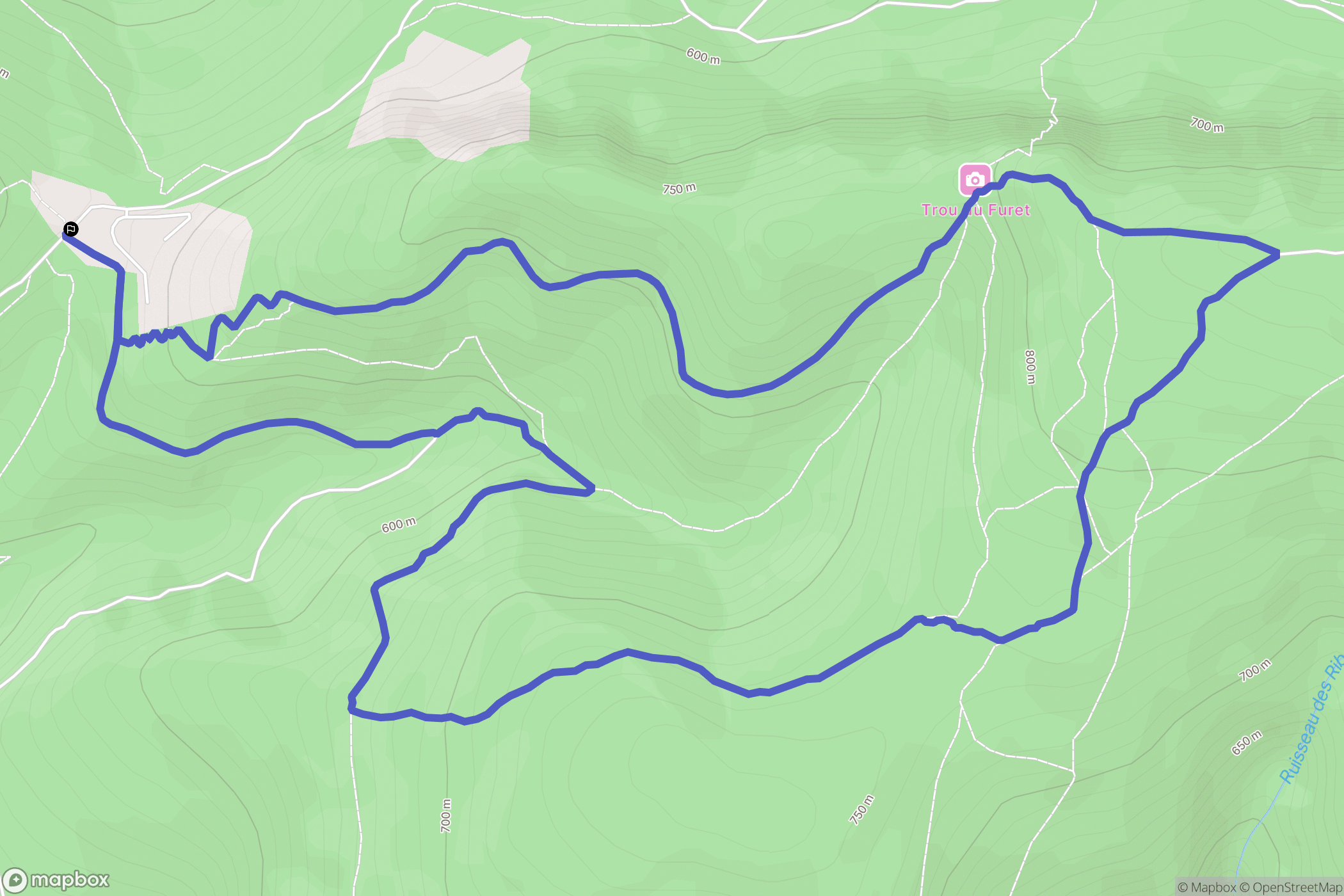 Eyzahut : carte du parcours de randonnée - France