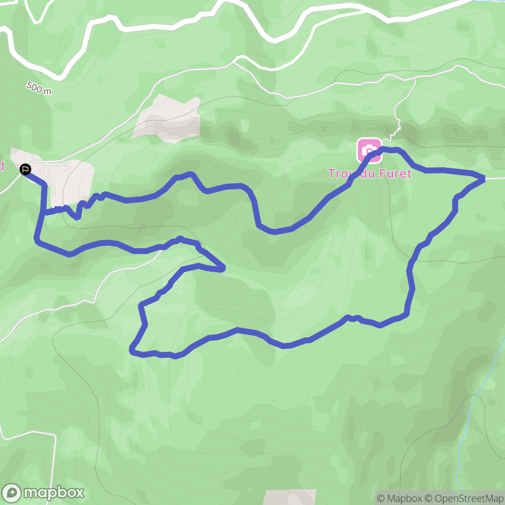 Eyzahut : carte du parcours de randonnée - France