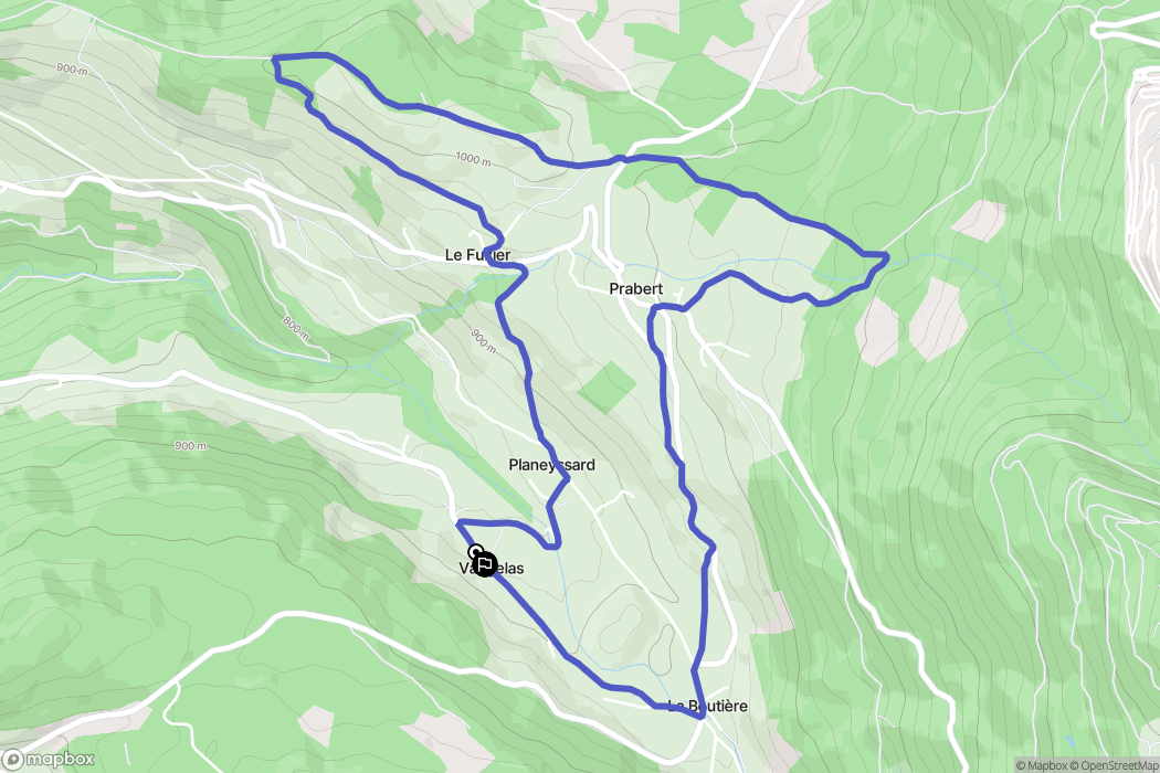Laval-en-Belledonne : carte du parcours de randonnée - France