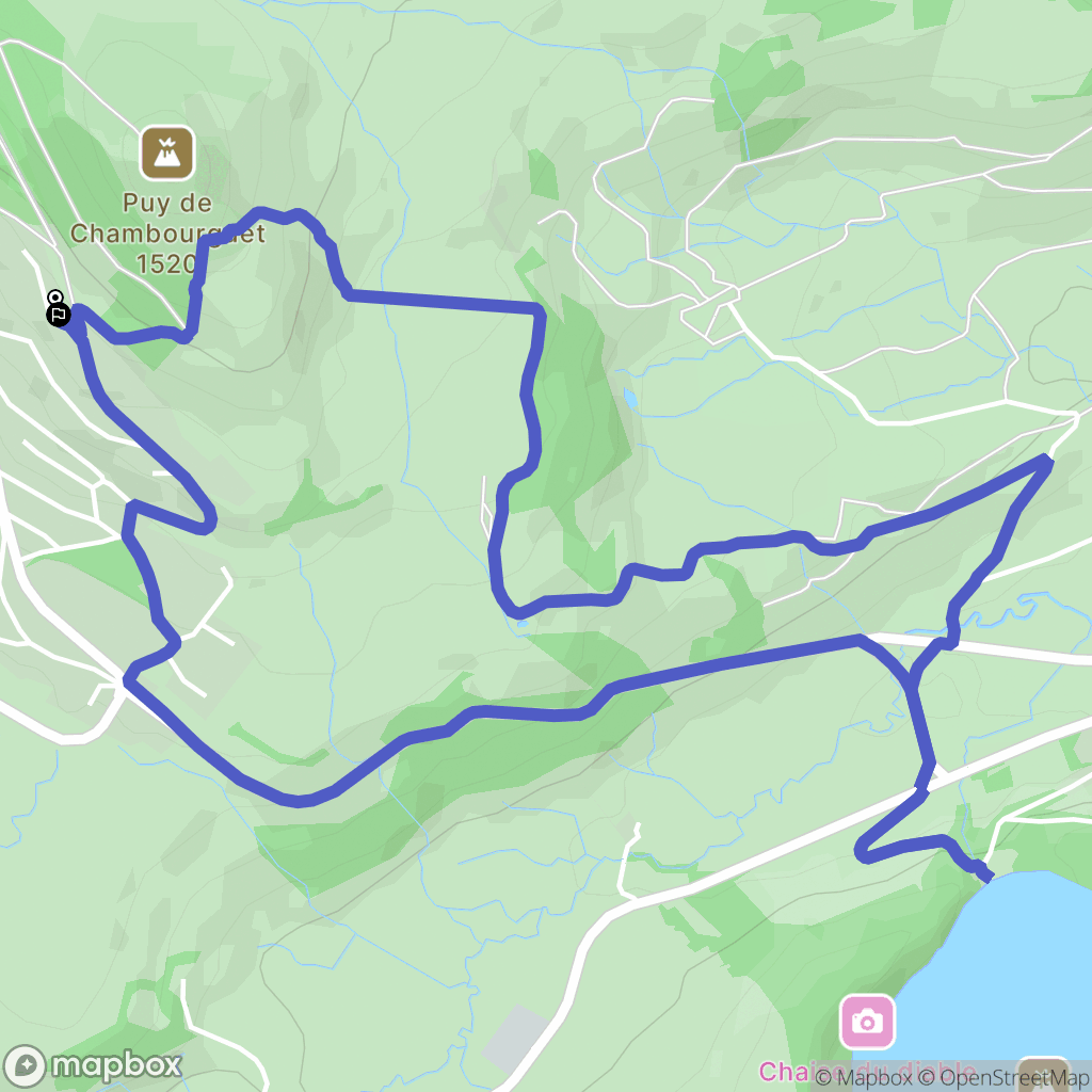 Besse-et-Saint-Anastaise : carte du parcours de randonnée - France
