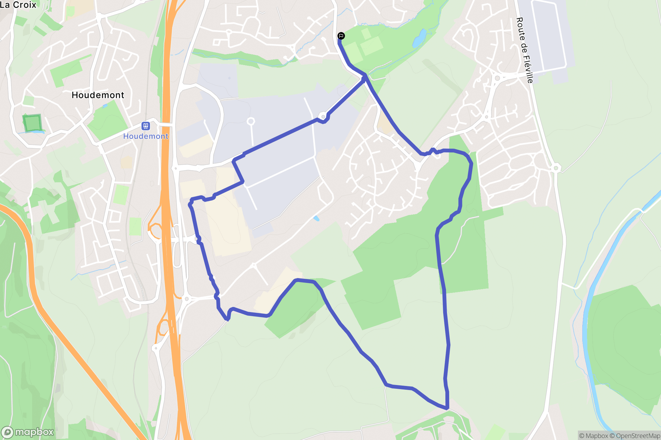 Heillecourt : carte du parcours de randonnée - France