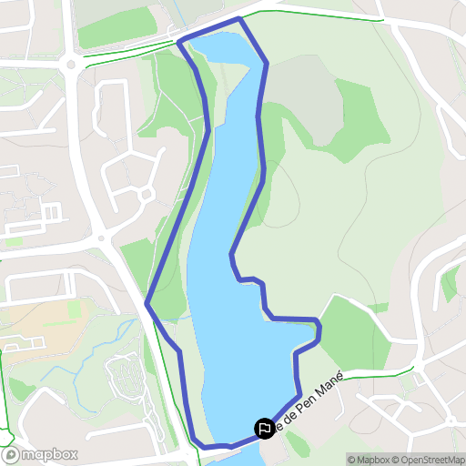 Lanester : carte du parcours de randonnée - France