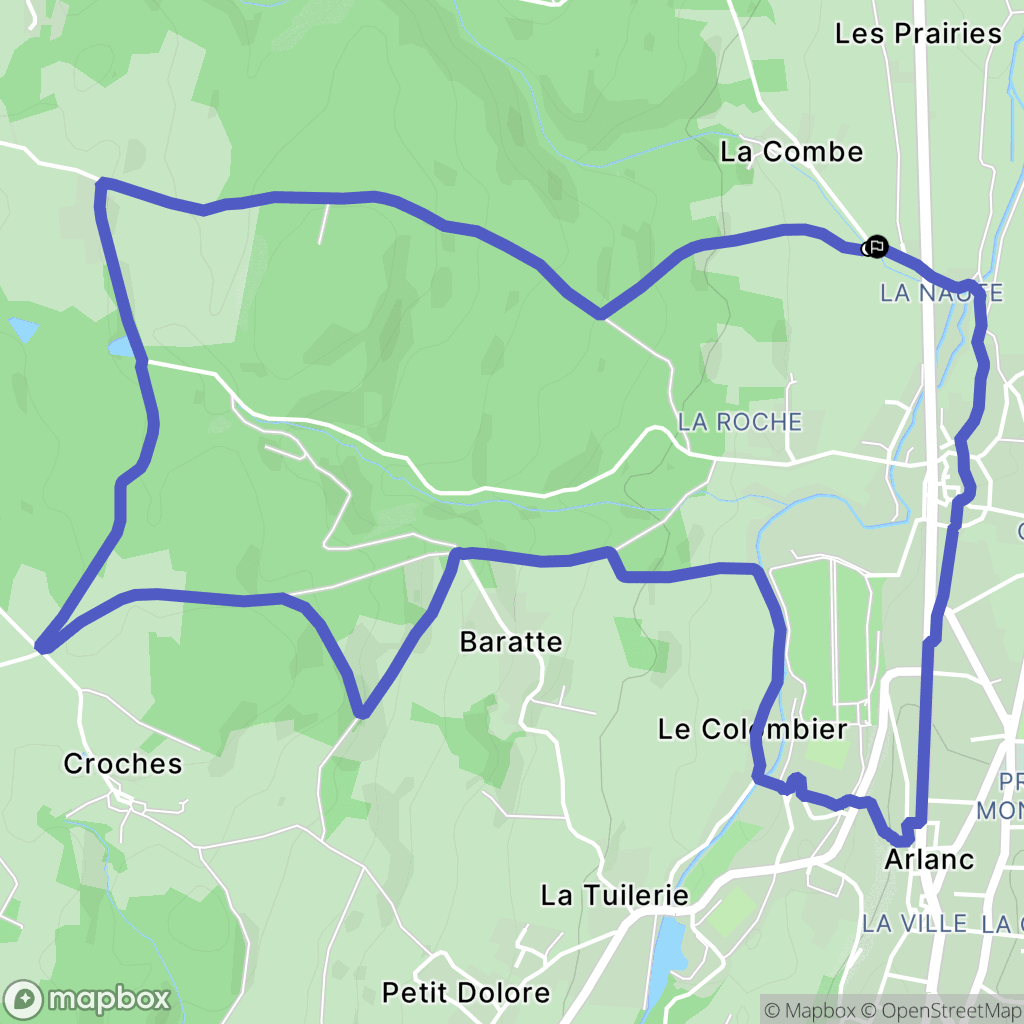 Arlanc : carte du parcours de randonnée - France