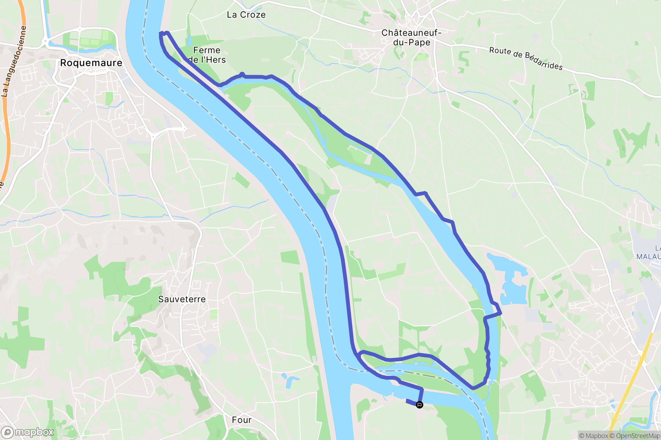 Sauveterre : carte du parcours de randonnée - France
