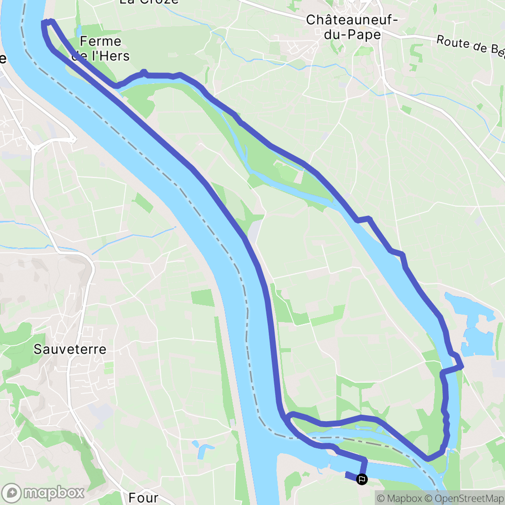 Sauveterre : carte du parcours de randonnée - France