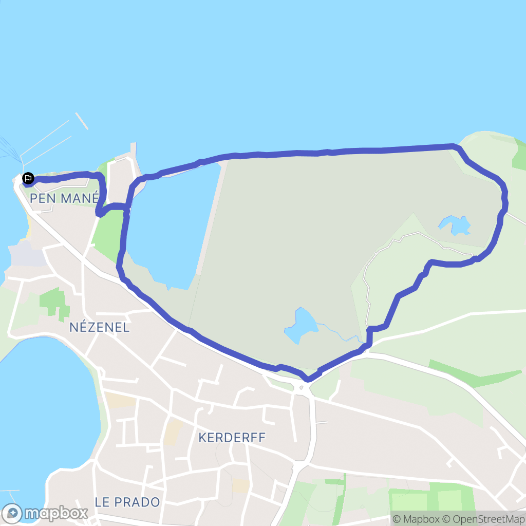 Locmiquélic : carte du parcours de randonnée - France