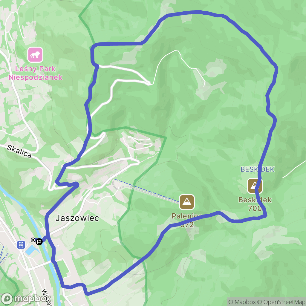 Ustroń: mapa trasy - Poland