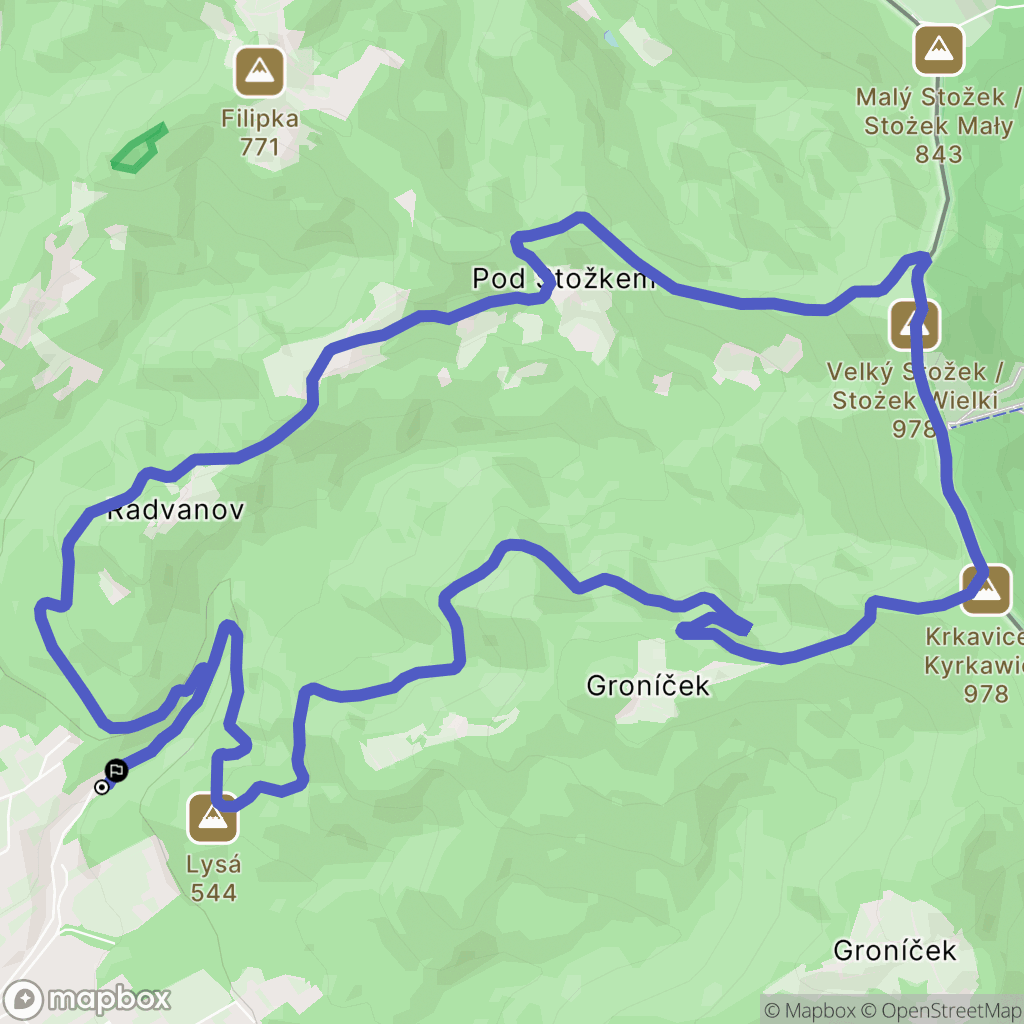 Jablunkov: mapa trasy - Czechia