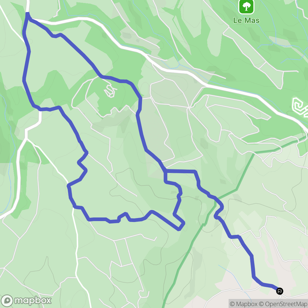 Laurens : carte du parcours de randonnée - France