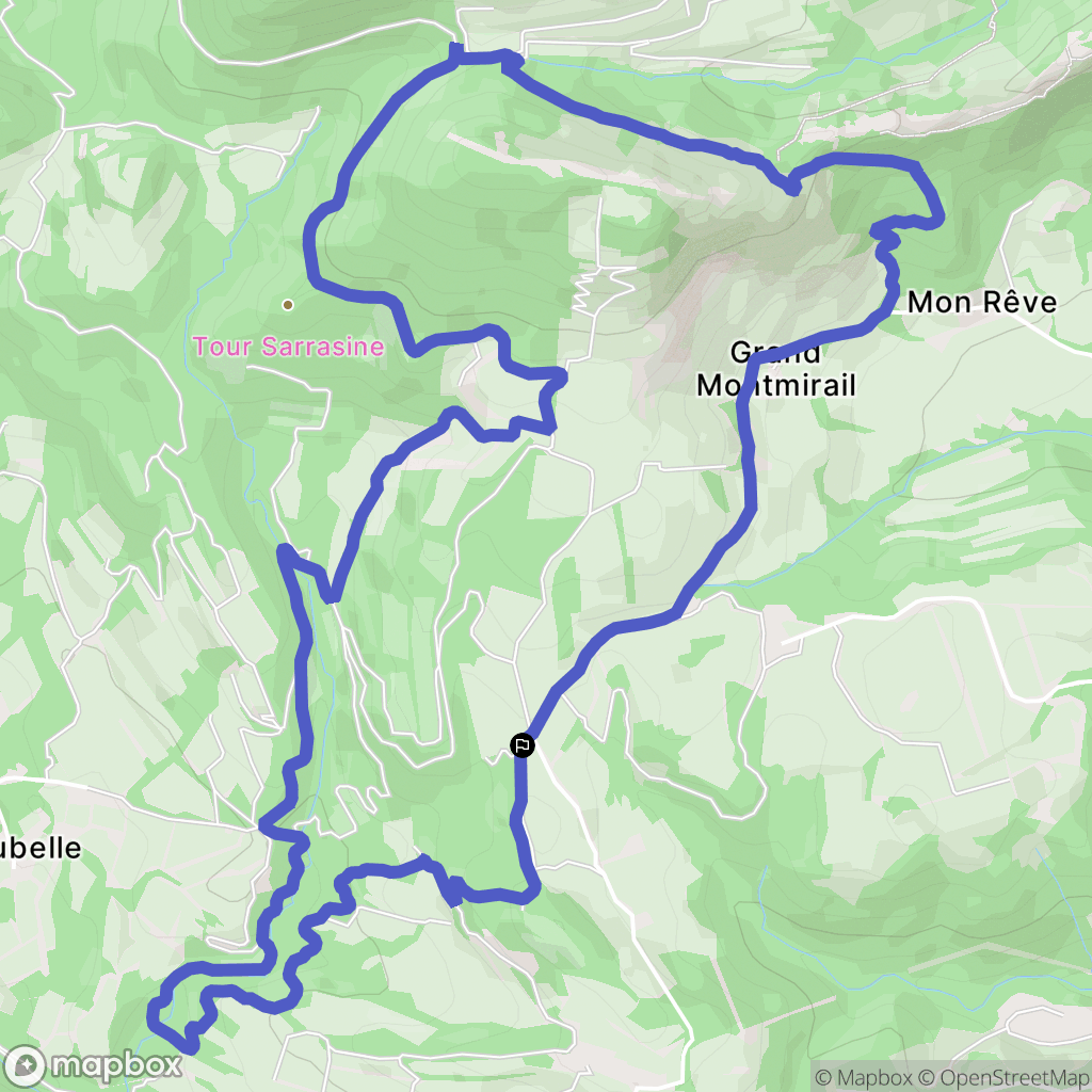 Beaumes-de-Venise : carte du parcours de randonnée - France