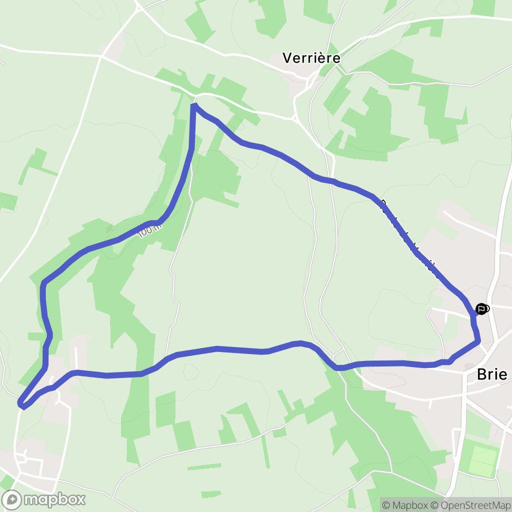 Brie : carte du parcours de randonnée - France