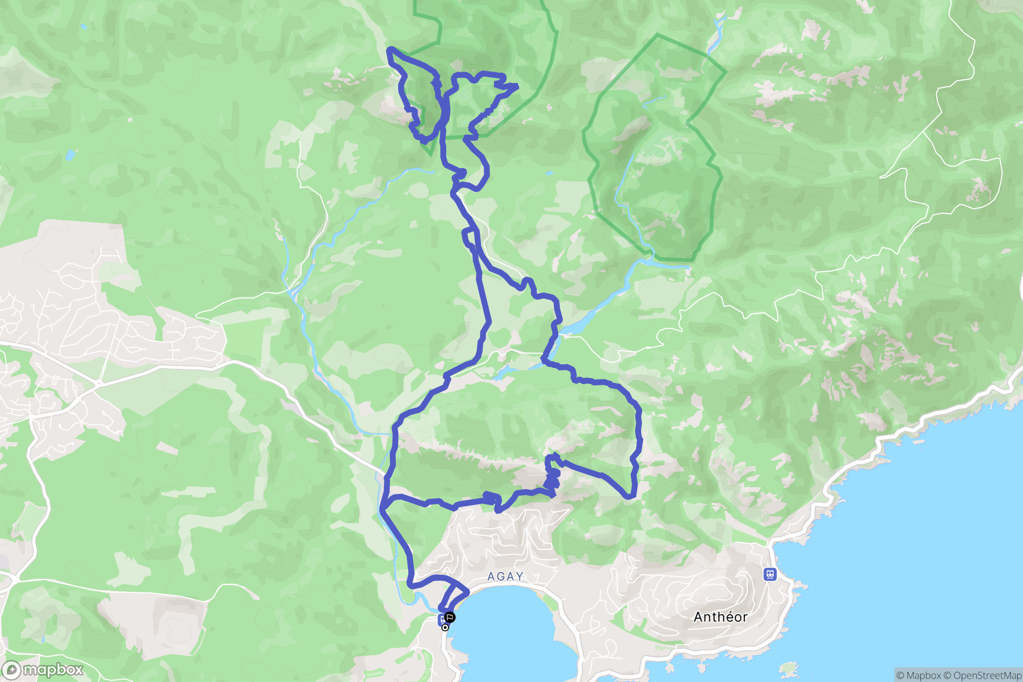 Saint-Raphaël : carte du parcours de randonnée - France