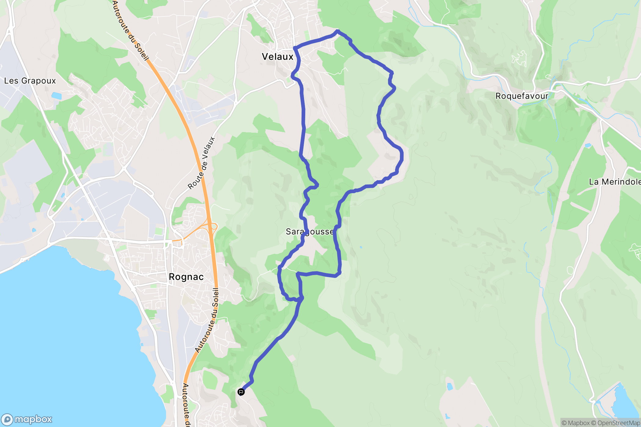 Vitrolles : carte du parcours de randonnée - France