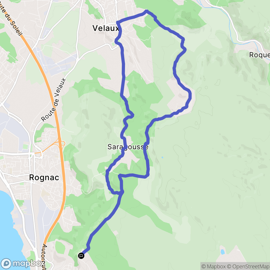 Vitrolles : carte du parcours de randonnée - France