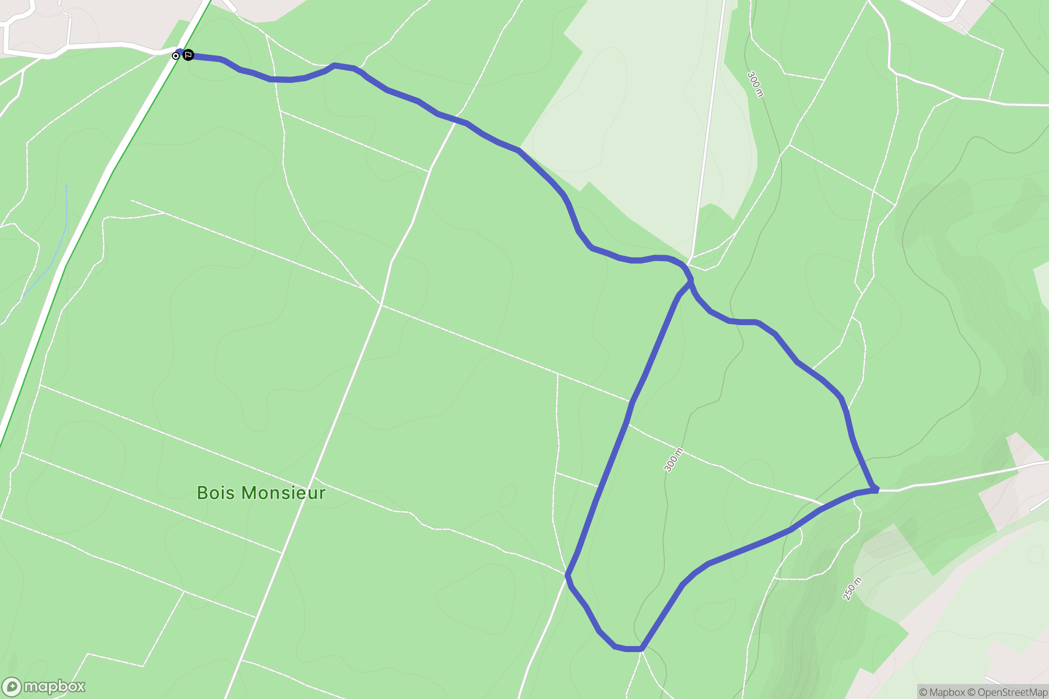 Grandfontaine : carte du parcours de randonnée - France
