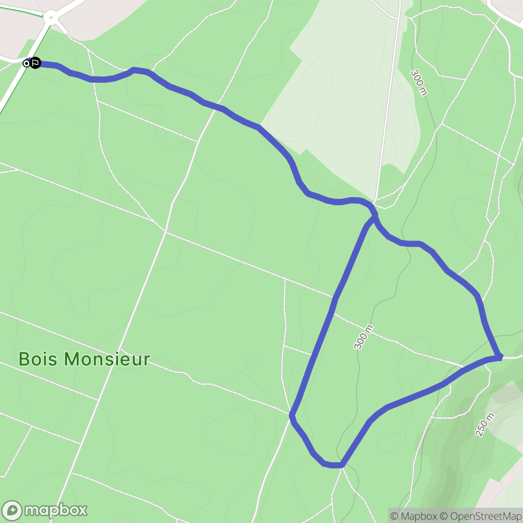 Grandfontaine : carte du parcours de randonnée - France