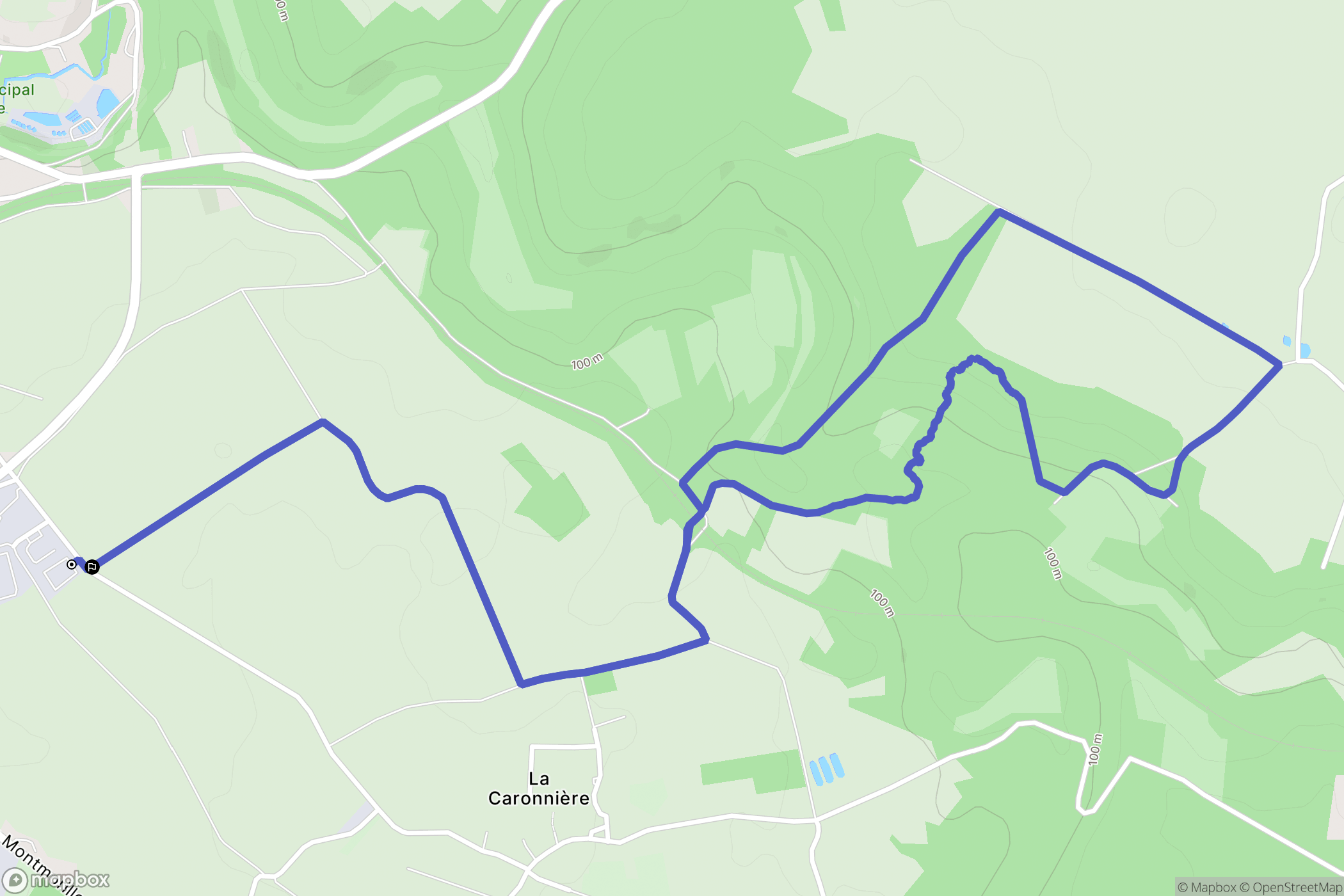 Chauvigny : carte du parcours de randonnée - France