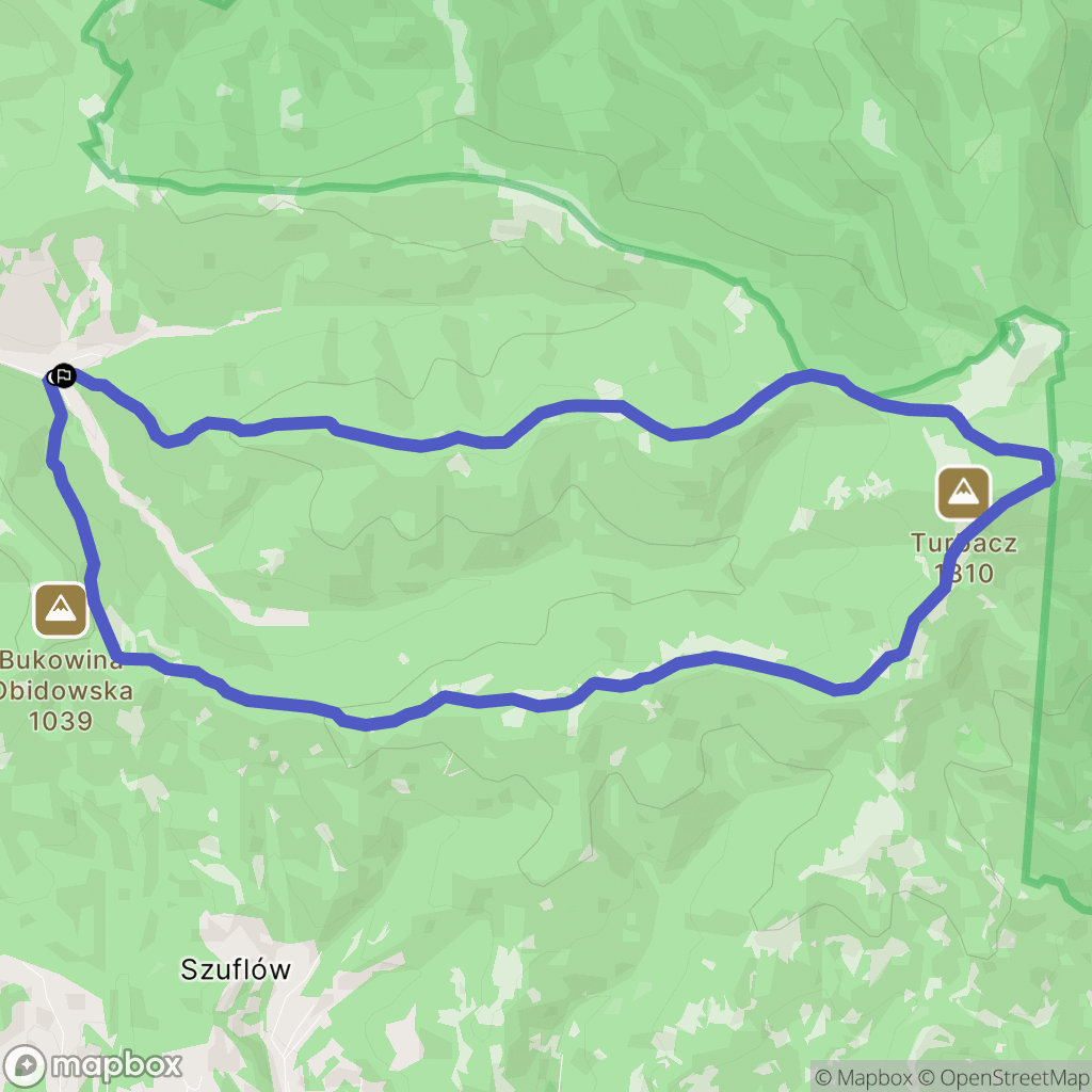 Obidowa: mapa trasy - Poland