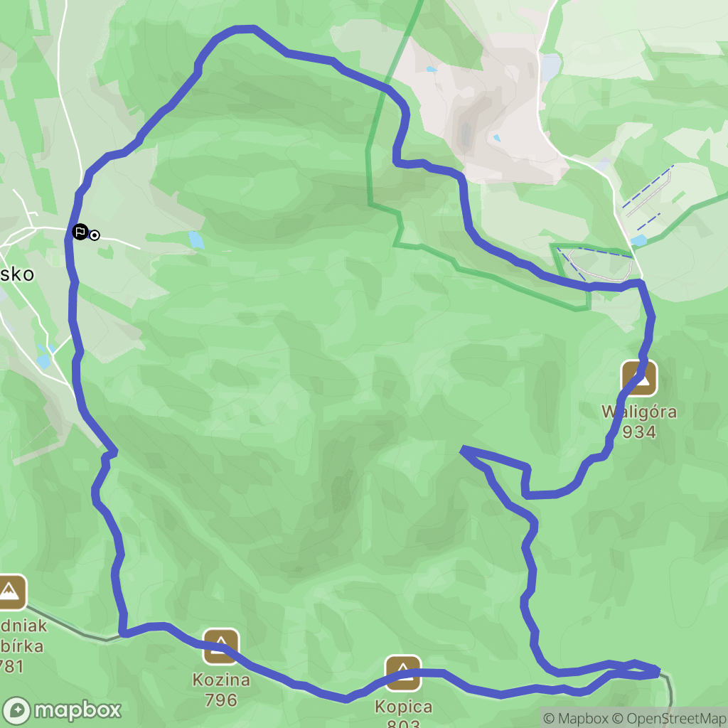 Sokołowsko: mapa trasy - Poland