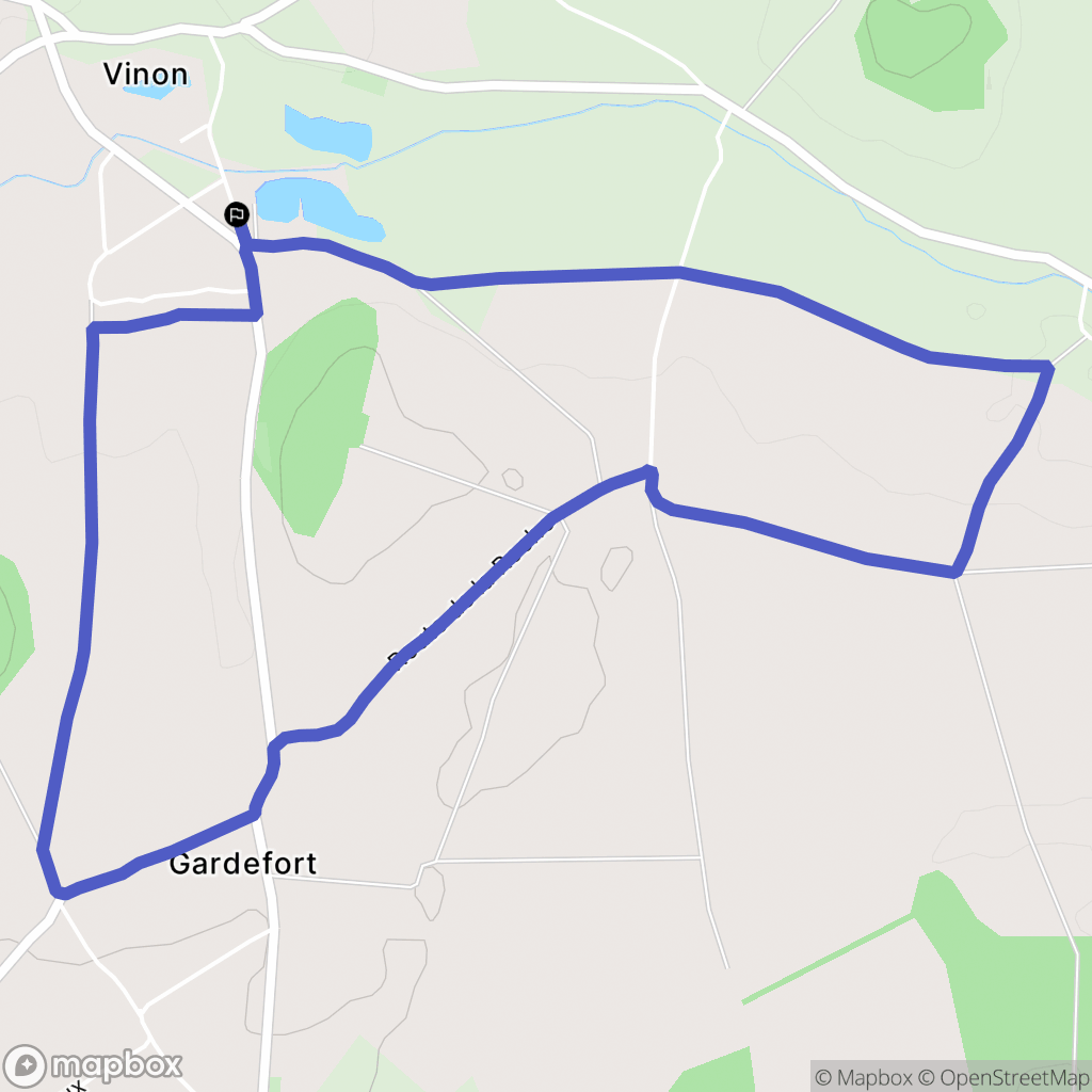 Vinon : carte du parcours de randonnée - France