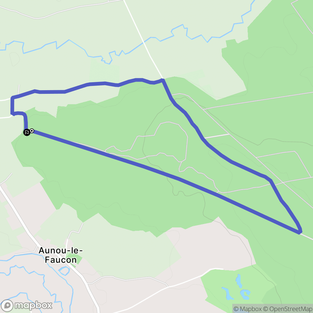 Gouffern en Auge : carte du parcours de randonnée - France
