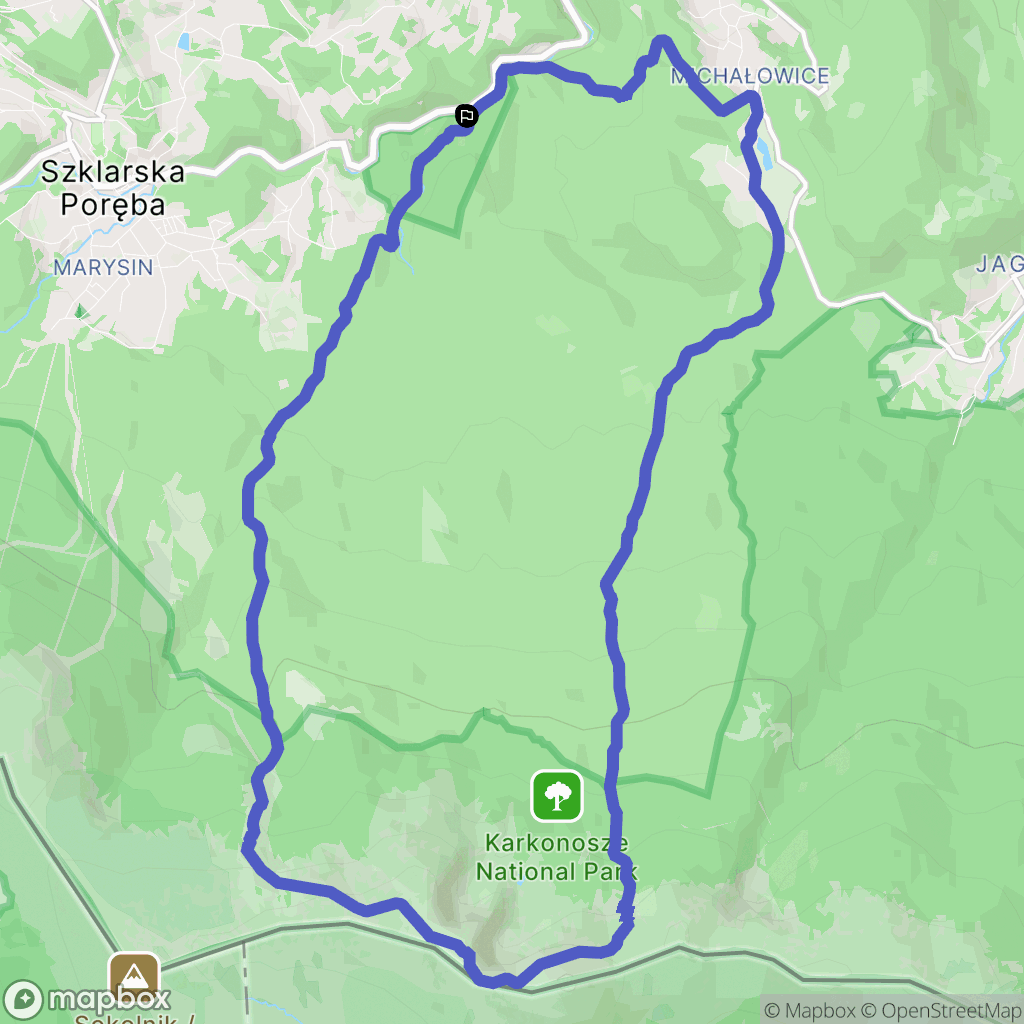 Szklarska Poręba: mapa trasy - Poland