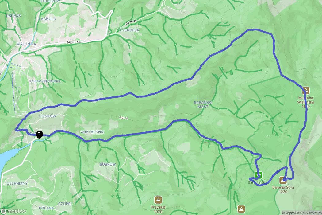 Wisła: mapa trasy - Poland